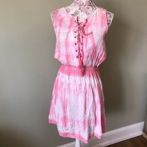 Exsist Raspberry Lace Front Dress
